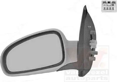 Image de VAN WEZEL 8115817 Rétroviseur extérieur gauche pour CHEVROLET Aveo / Kalos à hayon (T250, T255) Convexe, chauffant, apprêté