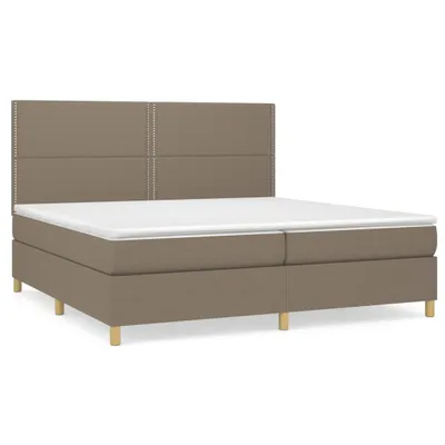 Obrázok produktu pre vidaXL Boxspring posteľ s matracom Taupe 200x200 cm Látka