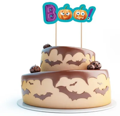Immagine prodotto di Decorazione per torte di Halloween: zucca "Boo"
