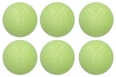 Zdjęcie produktu dla 6 sztuk/zestaw Świecące piłki golfowe Dwuwarstwowe fluorescencyjne piłki golfowe do ćwiczeń