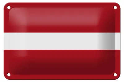 Produktbild von Blechschild Flagge Lettlands 18x12cm Flag of Latvia Dekoration