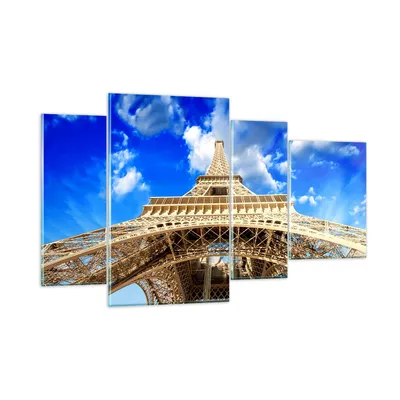Produktbild von Bilder auf glas - Architektur paris stadt eiffel - 120x70cm - Glasbilder - Wandbilder - Kunstdruck - zum Aufhängen bereit - Wanddekoration aus Glas - Glas Bilder - Wandbild auf Glas - GDL120x70-2479