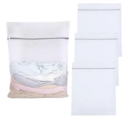 Produktbild von Wäschenetz - 3 Stück mit Reißverschluss - Für Waschmaschine - 60 x 80 cm