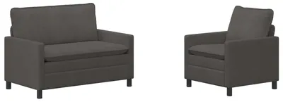 Produktbild von vidaXL Sofa Set 2 stk. Dunkelgrau Stoff