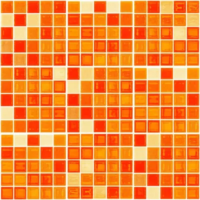 Image de Autocollants pour carrelage pour la cuisine et la salle de bains – 9 autocollants orange imitant des carreaux de ciment en mosaïque – 9 autocollants de 15 x 15 cm