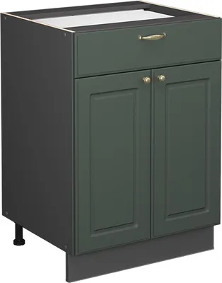 Produktbild von Vicco Küchenunterschrank Fame-Line, 60 cm mit Schublade, ohne Arbeitsplatte, Grün-Gold Landhaus/Anthrazit