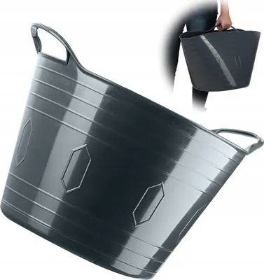 Produktbild von KADAX Flexibler Korb-Wäschebehälter Universal, Becken 42L, grau