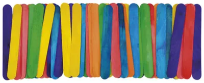Produktbild von EDUPLAY 200-003 Bastelhölzer 'Lollipop' groß, bunt (50er Pack)