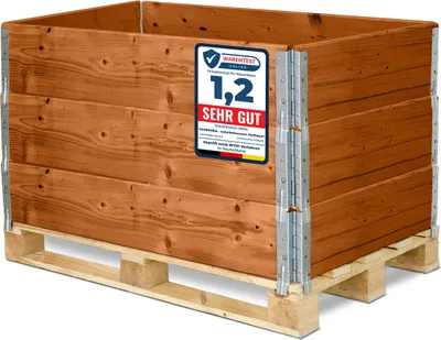 Produktbild von Garronda 3 Stück Holzaufsatzrahmen für Palette Aufbewahrungskiste aus Holz Palettenaufsatzrahmen Holzkiste Braun