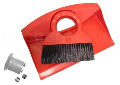 Produktbild von Hailo Kehrset 1068569 Kunststoff rot Schaufel Besen mit Haken Küchenzubehör