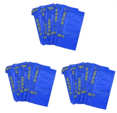 Image de IKEA - 15 sacs Frakta bleus de grande taille - Idéaux pour les courses, le linge et le rangement
