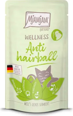 Produktbild von MjAMjAM Wellness Anti Hairball Huhn – Nassfutter für Katzen, 12 x 125 g
