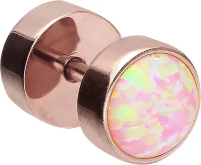 Produktbild von Chirurgenstahl Fake Plug SYNTHETISCHER OPAL