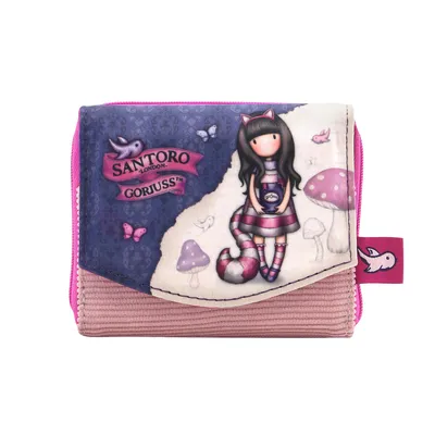 Produktbild von Geldbeutel Gorjuss Cheshire cat Rosa Lila (16 x 9,5 x 3 cm)