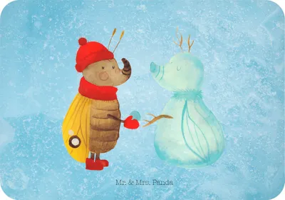 Produktbild von Mr. & Mrs. Panda magnet Nachtfalter Schneemann - Eisblau - Geschenk, designmagnet, Weihnachten, Kühlschrankmagnet, Weihnachtsgruß, Schnee, Notizhalter, Winter