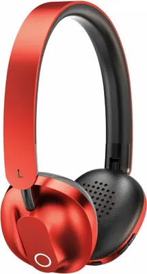 Produktbild von Baseus Encok D01 Earphones On-Ear kabellos Kopfhörer Bluetooth Ohrhörer Over Ear Headset 360 Grad Mikrofon Faltbar 300 mAh in Rot