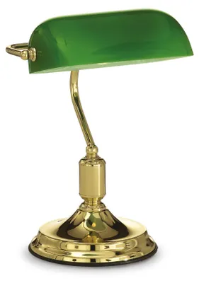 Obrázek produktu pro Ideal Lux LAWYER TL1, Mosaz, Zelená, Sklo, Kov, Ložnice, Pracovna, IP20, E27, 1 žárovek