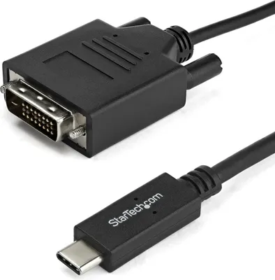 Image de StarTech.com CDP2DVIMM1MB câble vidéo et adaptateur USB Type-C Noir