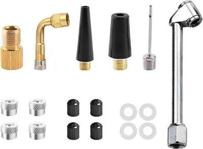 Image de Adaptateur pour valve de pneu - Buse de dégonflage pour pneus de voiture - Rallonge pour valve de dégonflage - Rallonge pour valve de pneu pour voitures, motos et camions