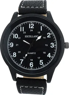 Produktbild von Excellanc Lederimitaionsarmband Herrenuhr in verschiedenen Farben