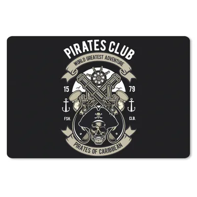 Produktbild von MuchoWow® Schreibtischunterlage Piraten - Kanone - Vintage - Zeichnung 60x40 cm - XXL Mauspad - Großes Mauspad