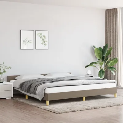 Produktbild von "2026 Promotion" Bettgestell moderne - ohne Matratze - Taupe 200x200 cm - Stoff - Polsterbett CC21004