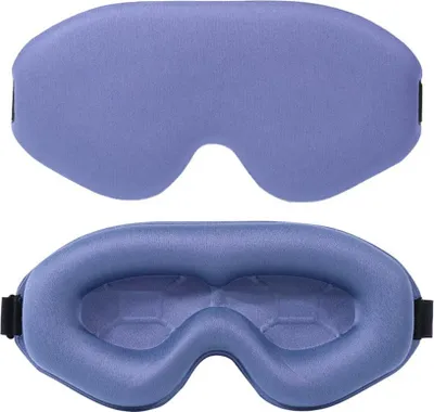 Image de INF Masque de sommeil 3D ergonomique en mousse à mémoire de forme pour voyage Violet