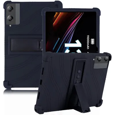 Produktbild von Tablet Hülle für Doogee Tab E3 Pro 12,95", Stoßfeste Weiches Silikon Schutzhülle mit Standfunktion Schwarz