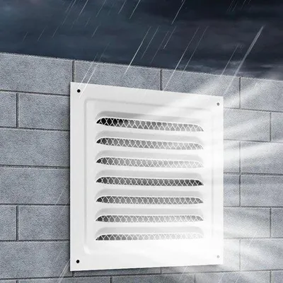 Produktbild von Nylon Lüftungsrosette 100 x 100 mm weiß optimiert die Zuluft