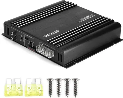 Obrázek produktu pro 3800W 2kanálový audio zesilovač 12V černý hliníkový zesilovač do auta HiFi stereo zesilovač do auta