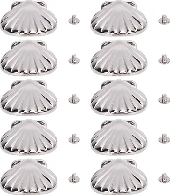 Produktbild von Muschelform Schraubnieten aus Zinklegierung, 33 mm, 10 Sets für Lederhandwerk