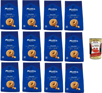 Produktbild von Motta Melighe Con Delicata Nocciola Melinghe mit zarter Haselnuss 12x290gr + Italian Gourmet polpa 400g