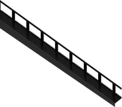 Obrázek produktu pro EX1/KP4/1 EXCELLENT spádová lišta ACARA, orientace pravá, nerez RAL9005 černá matná, 8 mm, 1 m