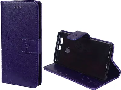 Produktbild von Schutz Hülle Blumen für Handy Huawei P9 Violett