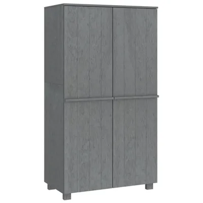 Produktbild von vidaXL Kleiderschrank HAMAR Dunkelgrau 89x50x180 cm Massivholz Kiefer