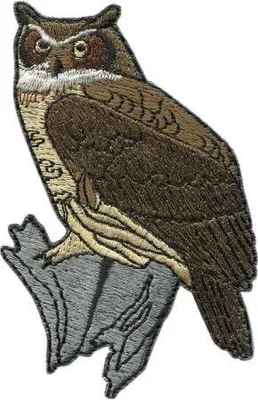 Produktbild von Aufnäher - Eule - 06143 - Gr. ca. 7 x 10 cm - Patches Stick Applikation
