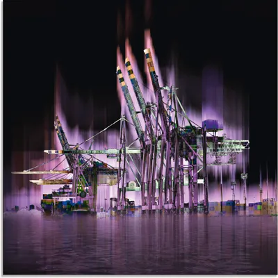 Produktbild von ARTland Glasbild Hamburg Hansestadt Collage 04 Größe: 30x30 cm