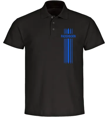 Produktbild von multifanshop Poloshirt - Paderborn - Streifen, schwarz, Größe M