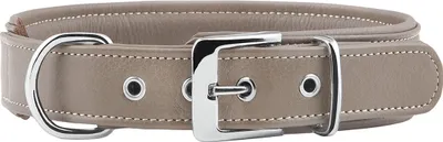 Produktbild von Knuffelwuff 13991-010, Hund, Standardkragen, Natürlich/Natur, Echtes Leder, Einfarbig, Kein Muster