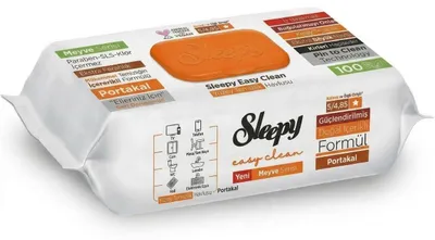 Produktbild von Sleepy Easy Clean Oberflächenreinigungstücher – 6x100 Orange + Glasreiniger GRATIS