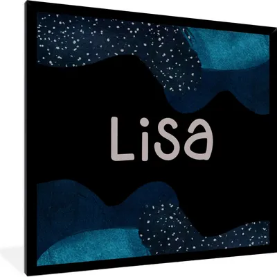Produktbild von MuchoWow® Gerahmtes Poster Lisa - Pastell - Mädchen 40x40 cm - Poster mit Schwarzem Bilderrahmen Wandposter Rahmen Foto Bilder - Mit Rahmen - Wanddekoration Schlafzimmer
