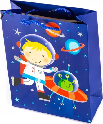 Zdjęcie produktu dla KOSMICZNA TOREBKA PREZENTOWA 18x24cm Różne Wzory