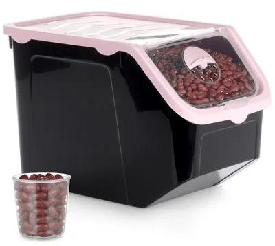 Produktbild von Gemüseaufbewahrungsbehälter mit Deckel, 12 l, Schwarz