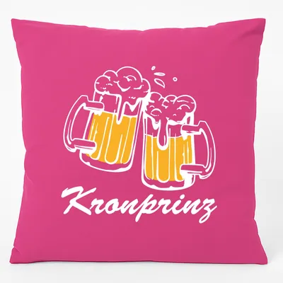 Produktbild von Huuraa Kissen Kronprinz Schützenfest 40x40cm mit Füllung Fuchsia Baumwolle Dekokissen Geschenkidee