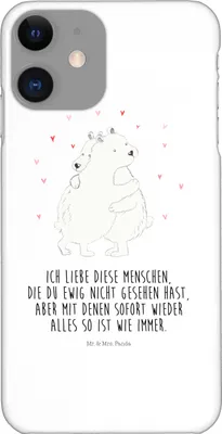 Produktbild von Mr. & Mrs. Panda Iphone 11 Handyhülle Eisbär Umarmen - Weiß - Geschenk, Hülle, Cover, XR, Handy Schutzhülle, Gute Laune