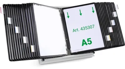 Produktbild von tarifold Sichttafelsystem 435307 DIN A5 schwarz mit 30 St. Sichttafeln, 1 St.