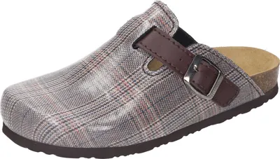 Produktbild von Dr. Brinkmann Damen Clogs Pantoletten Karomuster 600525, Größe:38 EU, Farbe:Braun