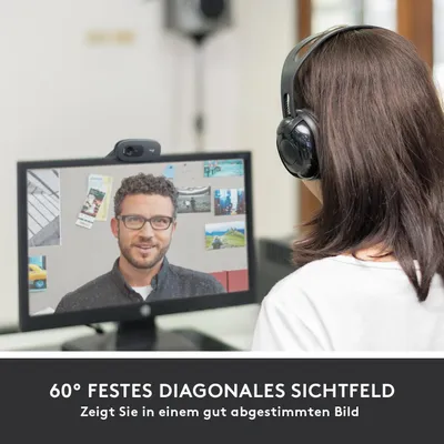 Immagine prodotto di Logitech C505 HD Webcam 1280 x 720 Pixel USB Schwarz (960-001363)