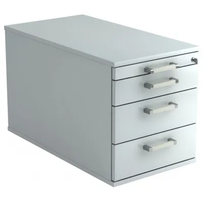 Produktbild von SIGNA TC30 CE - Rollcontainer Grau mit 3 Schüben Chromgriff Metall