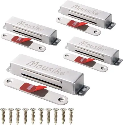 Immagine prodotto di Chiusure magnetiche per porte - Magneti in acciaio per porte con forte forza magnetica (4 pezzi)